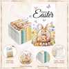 50 PCS Happy Easter Guest Napkins Easter Bunny Floral Paper