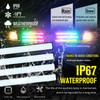 Vooda Car Front Grille LED Light Strip Kit,4X24''Car Exterior Decorative