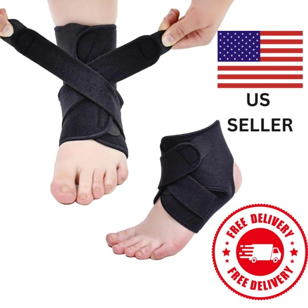 Ankle Brace - Neoprene Compression Adjustable for Sprained Ankles Running
