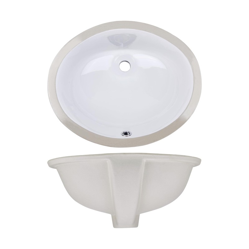 Wells Sinkware Oval 19 x 16 Ceramic Undermount Bathroom Sink