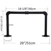 WEBI Clothing Rack Wall Mount,20" Industrial Pipe Clothes Rack for
