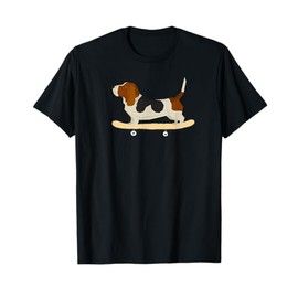 Funny Skateboarding Bassett Hound Dog Gift T-Shirt