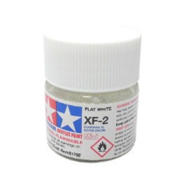 (81702) Tamiya Acrylic Paint XF-2 Flat White Matte 10ml / (81702) 타미야 아크릴 도료 XF-2 플랫 화이트 무광 10ml