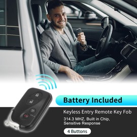 X AUTOHAUX HYQ14ACX 314.3 MHz Replacement Keyless Entry Remote Smart Key Fob for Lexus RX350 2009-2015 for Lexus RX450 RX450h 2010-2015 89904-48191 4 Buttons