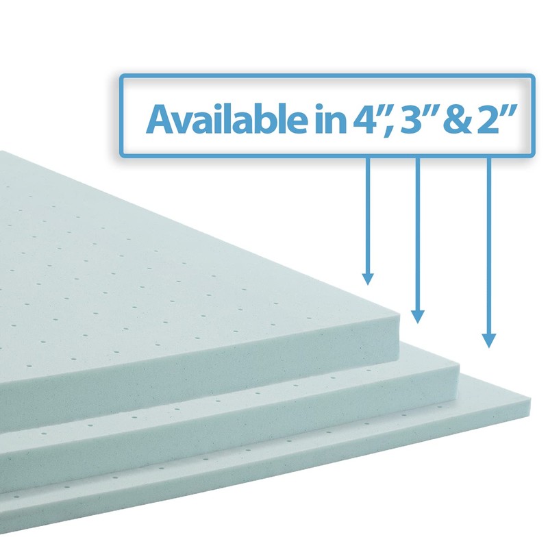 Nestl Mattress Topper, 2 Inch Memory Foam Topper, Gel Infused