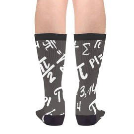 Math Symbols And Formulas Pi Symbol Science Casual Funny Funky Novelty Socks For Men Women