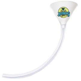 Premier Beer Bong Funnel Holds 40 Ounces, Made in The USA for Drinking Games, Bachelor and Tailgate Parties (7 Funnel Colors to Pick from) (White)