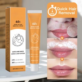 2Pcs Facial Hair Removal Cream for Women male,Natural Gentle Hair Removal Cream Face,Upper Lip Hair Removal cream for Sensitive Skin,Soothing & Moisturizing Effective Quick Depilatory Cream