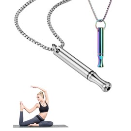 MYGLOAR 2 PCS Atemketten, Rauchfrei-Halskette, Raucherentwöhnungshilfe, Rauchfrei-Halskette, Original Raucherentwöhnungs-Halskette, Achtsamkeitskette, Raucherentwöhnungs-Atemkette （Silber + Farbe）