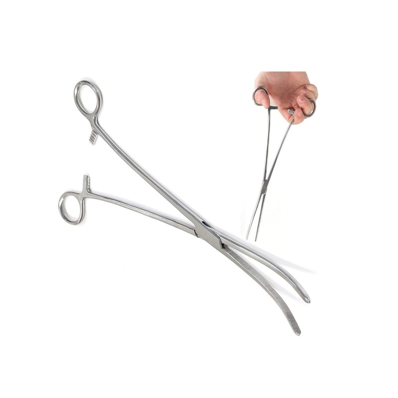 Stainless Steel 6'' 8'' 10''12'' Straight or Curved Fishing Forceps