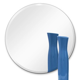 Dulles Glass Modern Round Frameless Mirror - 42'' inch, 1/4" Thick Beveled Glass