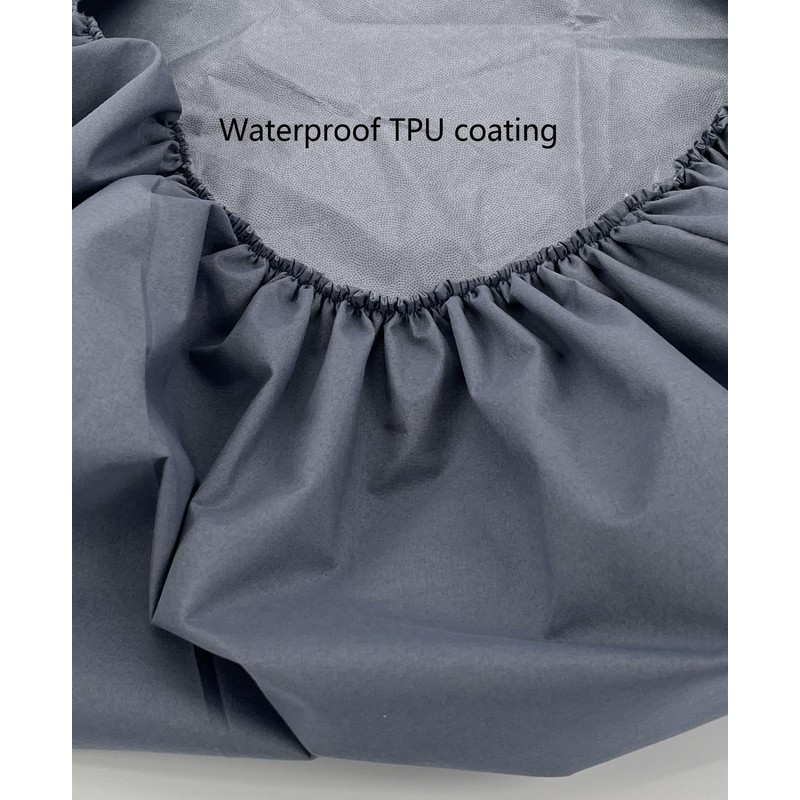 EechicSpace Elastic Round Dog Bed Cover Waterproof 30" Grey