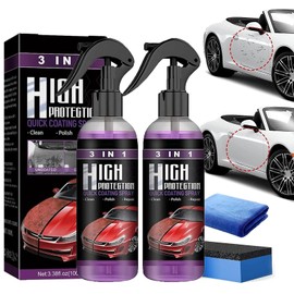 GDSAFS 3 in 1 Car Coating Spray, High Protection 3 in 1 Spray, 3 in 1 High Protection Quick Car Coating Spray, High Protection Quick Coating Spray, 3 in 1 High Protection Car Spray (100ml/2pcs)