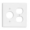 Leviton 2-Gang 1-Duplex 1-Single 1.406-Inch Diameter, Device Combination Wallplate, Painted