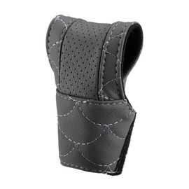 A ABSOPRO Car Shift Knob Cover Universal Vehicle Interior Shift Gear Cover Trim Accessories Decorative Faux Leather Gray