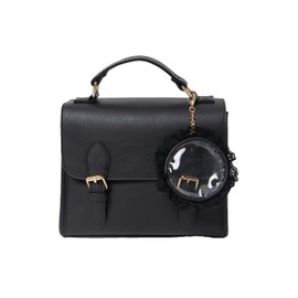WEGO Women’s 2-Way Satchel, Shoulder Bag, Clear Pocket, Ita-Bag, Art Deco Bag, Fandom Activities, For Going Out, Daily Use, Gifts, Feminine, South Korea, All Season, Black