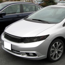 Spec-D Tuning Oem Style Smoke Lens Headlights Compatible with 2006-2011 Honda Civic 4Dr L+R Pair Head Light Lamp Assembly