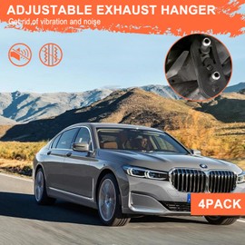 4 PCS Exhaust Rubber, Universal Exhaust Hangers, Car Insulators Exhaust Rubber Mount, Durable Exhaust Hanger, Bracket Rubber Muffler Hanger for Protecting Car Exhaust System, 4 Holes, 12mm