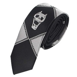 Jiaxin go JoJo's Bizarre Adventure Kira Yoshikage Necktie, 4 Colors, Washable, Stylish, Casual, Lattice, Small Prints, For Business, Events, School Entrance Ceremonies, Graduation Ceremonies, Coming