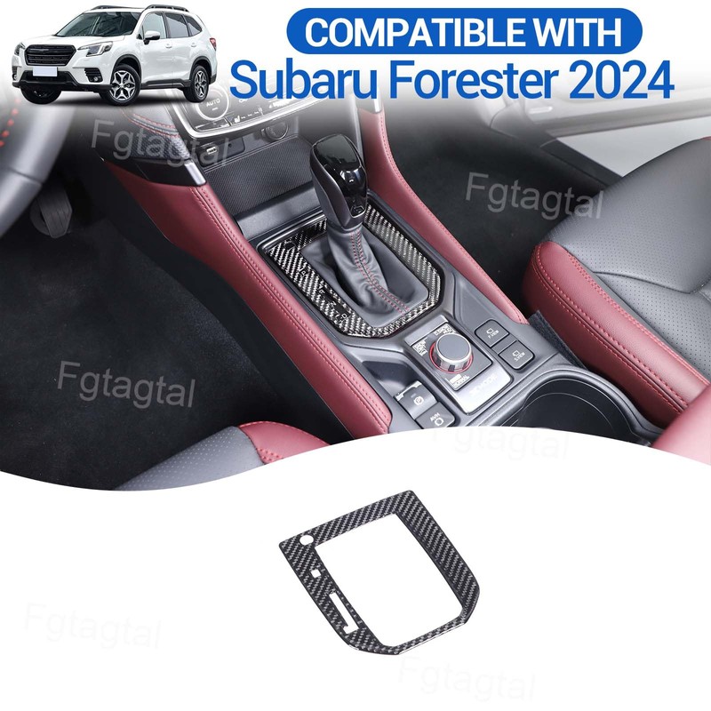 Soft Carbon Fiber Gear Shift Panel Trim Cover Compatible with