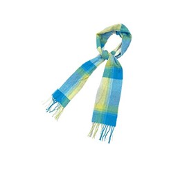 Charter Club Women's Plaid Cashmere Warm Scarf One Size Bright Peacock
