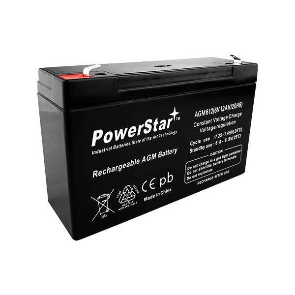 POWERSTAR 6V 12AH F2 Replacement Streamlight Litebox Battery