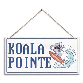 Summer Themed Wooden Door Decor, Koala Sign Decor, Farmhouse Home Porch Garden Yard Decoration, Beach Wood Wall Sign, Cute Koala Bear Gifts for Girls Women