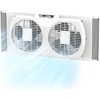 EZ-CHILL 9" Twin Window Fan with Manually Reversible Airflow Control,
