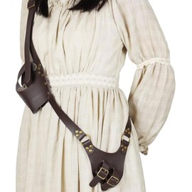 XGOPTS Medieval Leather Shoulder Sword Strap Adjustable Renaissance Sword Holster Shoulder Back Sheath LARP Sword Frog Holder Brown