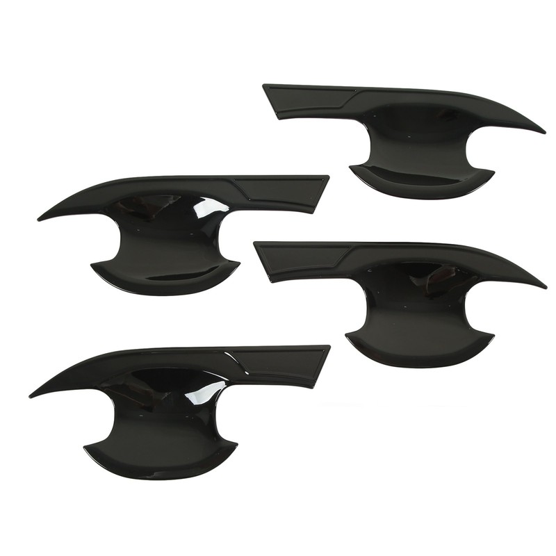 4PCs Car Exterior Door Handle Bowl Protector Glossy Black Cup