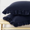 KKJIAF Ruffle Pillow Cases Queen Size Set of 2, Ruffled