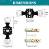 2 Pack Orger Crystal Diamond Door Knobs, Interior Keyless Non-Locking