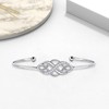 CTIEIP Irish Celtic Knot Created Sideways Bangle Irish Bracelet Sterling