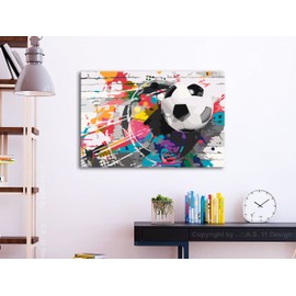 murando - Paint by Numbers Football 60 x 40 cm Painting Set with Wooden Frame on Canvas for Adults Children Painting Hand Painted Kit DIY Gift Decoration n-A-0558-d-a