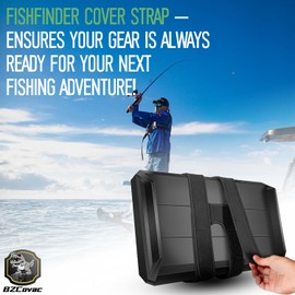 Secure Fish Finder Cover Strap for All Brand Fishing Graphs, Sonar Cover Strap