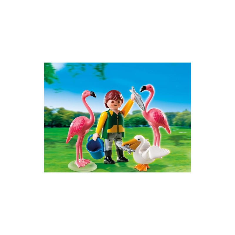 PLAYMOBIL 4758 Animal Groomer with Exotic Birds