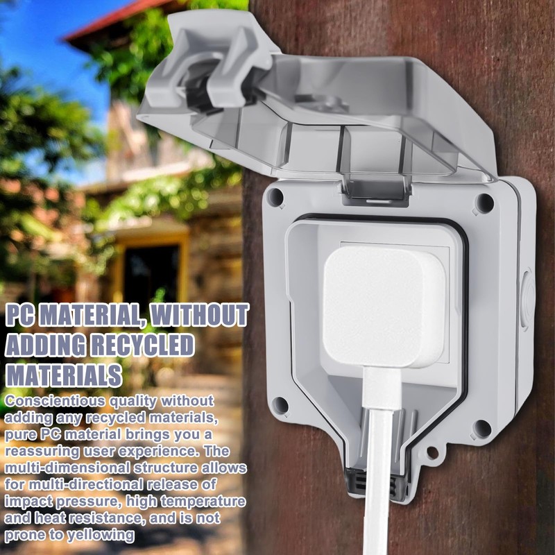 2 pieces outdoor socket, waterproof, IP66 outdoor socket, outdoor socket,