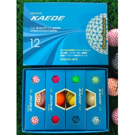 KAEDE Golf Balls, Set of 12 Colors, 1 Dozen (12 Pieces)