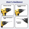 JIYIN 2Pcs Drill Chuck Adapter Keyless with 10Pcs Drills, 1/4
