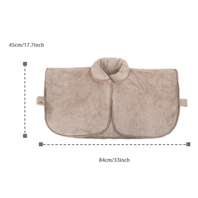 Afindern Wearable Blanket Shoulder Pad Cold Protection Fluffy Lightweight Warm