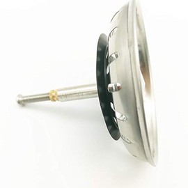 ZEMEX® Strainer Basket Valve Kitchen Sink Drain Plug Like Blanco 125555 Replacement Strainer Basket Valve 24 Slots 82 mm Stainless Steel Rustproof