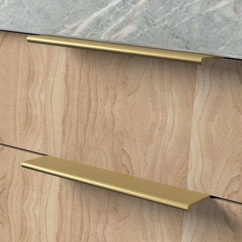 Peaha 10 Pack Cabinet Handles Brushed Brass Kitchen Drawer Pulls