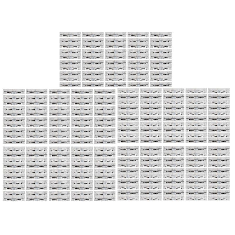 150PCS Eyebrow Stencil Ruler Clear Scale Transparent Eyebrow Shape Positioning