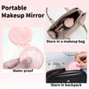 2 Pack Foldable Travel Hair Brush with Mirror, Compact Mini