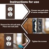Pinkunn 10 Pack Walnut Wood Light Switch Cover Plate Boho