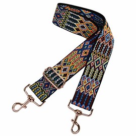Purse Strap,2" Wide Shoulder Strap Adjustable Replacement,Multi-Pattern Jacquard Embroidery Crossbody Canvas Bag Straps for Handbag,Crossbody Bags,Shoulder Bags(Bohemia)
