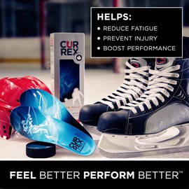 CURREX HockeyPro Insoles for Hockey Skates & Ice Skating – 3D Dynamic Arch Support to Improve Stability, Anti-Slip Heel for Optimized Movement – for Men & Women – Medium Arch, 2X