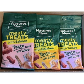 Natures Menu Cat Treats Variety Pack of 3 (Salmon/Turkey/Chicken)
