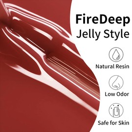 Firedeep Milky Brown Gel Nail Polish 16ml Jelly Brown Nail Polish UV/LED Soak Off Gel Polish for Spring Summer 0.54 Fl Oz 1Pcs