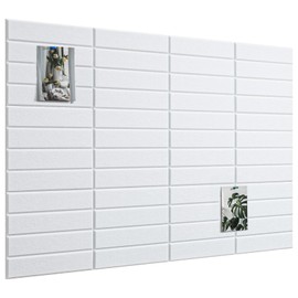 Large Cork Board, 12 Pack 12"X12"X0.4"Felt Bulletin Board Tiles with Safe Adhesive for Wall Home Office Decor, Pin Cork Boards-White